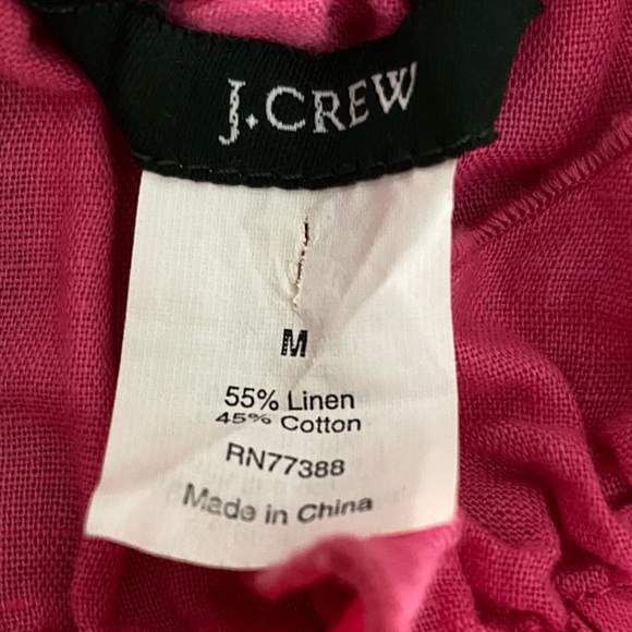 J. Crew Bright Pink Ruffle Strapless Dress Medium - Picture 3 of 5
